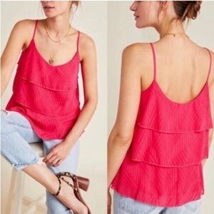 Amadi Anthropologie Chic Layered Pink Camisole